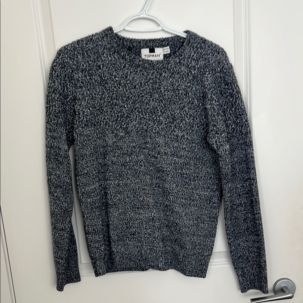 Topman Black Crewneck Sweater with Modern Knit